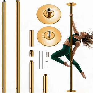 Kit Palo da Ballo Professionale in Acciaio Rinforzato - Altezza Regolabile, Girevole e Fisso, Doppia Modalità, Portatile per Fitness Indoor - Product Image 2