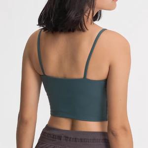 Haut court côtelé sans manches pour femme, col rond, respirant, grande taille, décontracté, en Spandex/Polyester, coupe ajustée, vente en gros personnalisée - Product Image 5