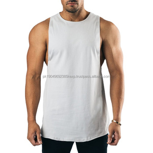 Débardeurs de sport pour hommes personnalisés en gros, respirants, sans manches, pour la course à pied, couleur unie, imprimés, pour l'entraînement en gros - Product Image 3