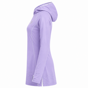 Hooded Long Sleeve Modest Swimwear Top UPF 50 Quick Dry Rash Guard <b>Tunic</b> Custom Women Apparel 1 Piece Front - Product Image 3