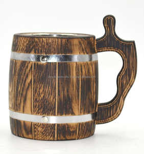 Tasse en bois personnalisée pour thé bière vin lait café boissons chaudes par Tayyab Handicraft - Product Image 3