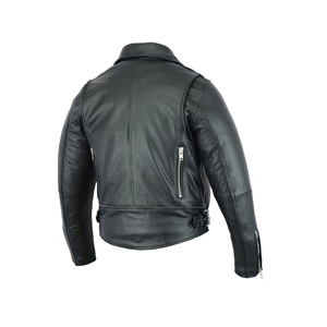 Breathable Biker leather jacket For MenHigh Quality Men's Full <b>Zip</b> Leather Jackets All Sizes Available - Product Image 5