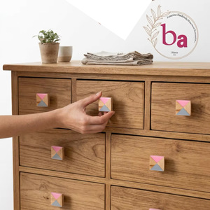 Beads Art Square Resin Modern Furniture Handle & Cabinet <b>Knob</b> Durable & Eco-Friendly <b>for</b> Drawers Wardrobes <b>Dressers</b> - Product Image 3