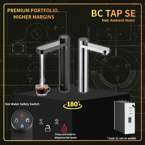 Grifo de Agua Caliente AQUATEK BC TAP SE 316L de Acero Inoxidable con Interruptor de Seguridad, Rotación de 180 Grados, Dispensador de Agua Eléctrico Bajo Fregadero - Product Image 1