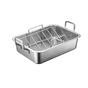 Premium Stainless Steel Roasting <b>Pan</b> For Healthy Delicious Family Cooking With Spacious Interior Comfortable - Product Image 1