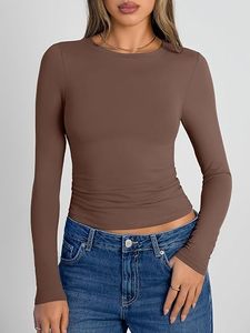 Custom <b>Women</b> Spandex/Nylon <b>Long</b> Sleeve Yoga <b>Shirt</b> Eco-Friendly Quick Dry Skinny Fit Factory Direct OEM ODM Sportswear Breathable - Product Image 1