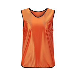 Muzamin Apparel Red Mesh Training <b>Bibs</b> Sleeveless Soccer Scrimmage Vests Unisex <b>Sports</b> Pinnies - Product Image 6