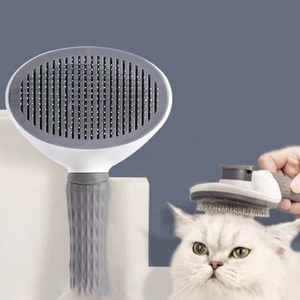 Venta al por mayor de cepillos de masaje ABS recargables y portátiles, peine de aseo para mascotas de un solo lado con Autolimpieza - Product Image 3