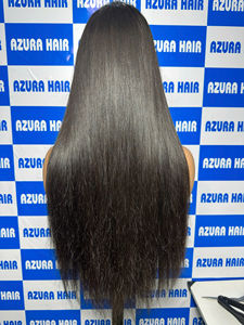 ลดราคาวิกผม 24 นิ้ว! วิกผมลูกไม้คุณภาพสูงแบบ 5x5 พร้อมผมด้านหลังแบบถักเปีย ผมแท้ 100% สีดำ - Product Image 2