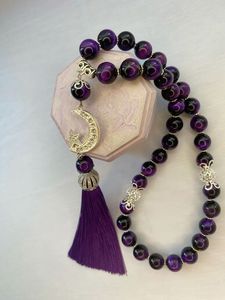 Rosario de cuentas marrones hecho a mano - Product Image 6