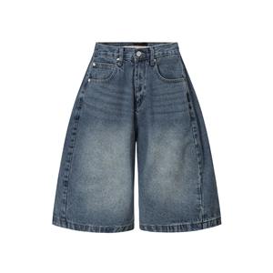 Shorts en jean personnalisés pour hommes, coupe décontractée, cinq poches, en denim extensible, vente en gros pour la distribution au détail - Product Image 4