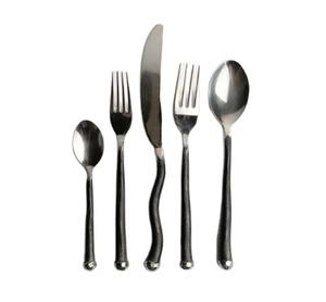 Juego de Cubiertos Grises de Última Moda, Vajilla para Eventos, Juego de Cubiertos de Acero Inoxidable Aptos para Lavavajillas, Cubiertos al por Mayor, Estilo Forjado a Mano - Product Image 1