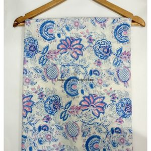 Tela de Algodón Cambray Estampada a Bloques 60x60, Tela de Algodón con Estampado Tradicional Jaipuri - Product Image 3