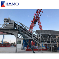 Centrale à béton mobile sur remorque avec mouvement flexible pour chantier et entreprise de location