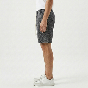 Custom <b>Men</b> Vintage Acid Wash <b>Shorts</b> Heavyweight Mineral Washed French Terry <b>Shorts</b> <b>Long</b> Extended Drawstring Streetwear <b>Shorts</b> - Product Image 3