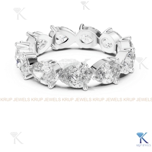 Bague de mariage pour femme en or massif 14K/18K avec diamant de laboratoire CVD HPHT taille marquise, idéale pour les fêtes et mariages - Product Image 6