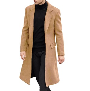 Manteau Trench Long Homme Tendance Oversize en Laine Mélangée Imperméable Respirant Hiver Mode Allongé Épais - Product Image 1