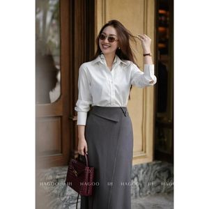 A929 Camisa Tejida Básica para Mujer, Fabricada en Vietnam, Manga Larga, Blusa Minimalista a la Moda - Product Image 3