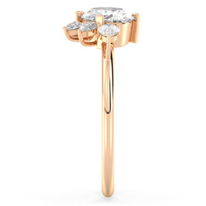 REYES – bagues de fiançailles classiques en or Rose 14 carats pour femmes, bijoux scintillants, cadeau d'anniversaire, bagues fines - Product Image 5