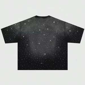 Camisetas de Marca con Estilo, Camisetas Personalizadas para Hombre con Lavado Ácido y Pedrería, Servicio OEM con Logotipo Personalizado - Product Image 4