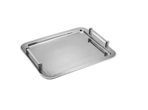 Bandeja de Servir Rectangular de Acero Inoxidable, Diseño Minimalista Pulido, Apta para Lavavajillas, Platos y Vajilla - Product Image 2