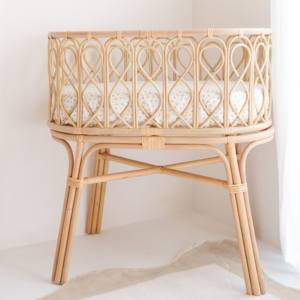 Meubles de chambre d'enfant bohèmes, lits bébé en osier les plus vendus, berceau écologique pour enfant, lit bébé en rotin - Product Image 2