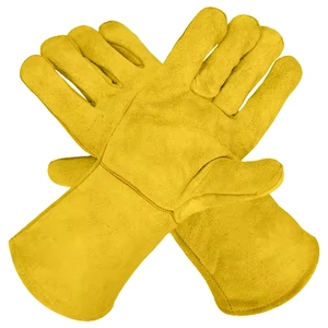 Gants de sécurité réfléchissants ignifuges de haute performance en cuir de vachette pleine fleur avec toile d'aramide pour la soudure et la construction - Product Image 3