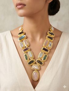 Nouveauté : Ensemble de bijoux de mariage indien plaqué or, pour la mariée, à porter au quotidien, style Bollywood Sabyasachi - Product Image 2