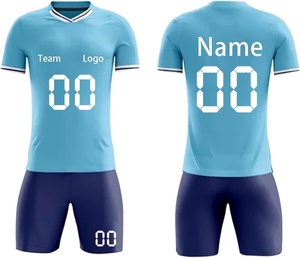 Wholesale High Quality Lightweight Anti-Bacterial Unisex Soccer Uniform Set Custom Logo Digital Print 100% <b>Polyester</b> Breathable - Product Image 3