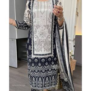 Conjuntos de diseñador para mujer Trending Top-Bottom y Dupatta Elegant Fashion Wear - Product Image 3