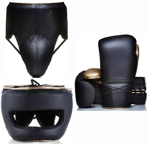 Conjunto de Boxeo Personalizado 2026, Nuevo, para Sparring, con Guantes de Cuero, Protector de Cabeza e Ingle, Colores Personalizables CP-BHG-03 - Product Image 1