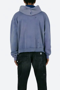 Vente en gros de sweats à capuche pour hommes en molleton bouclette épais, entièrement zippés, avec impression de logo personnalisé, style sportswear, et modèles courts à fermeture éclair - Product Image 4