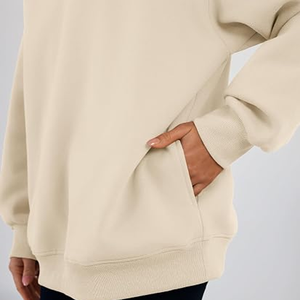 Sudadera con Capucha Extra Grande para Mujer, Tejido de Algodón, con Bolsillo Delantero, Corte Holgado, Informal - Product Image 5
