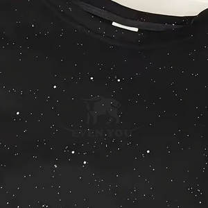 Créez votre propre logo sur des t-shirts en strass pour hommes, vêtements de fitness, dernier design de t-shirts en strass pour hommes - Product Image 6