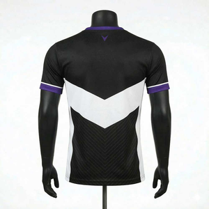 Camiseta de Manga Corta con Cuello Redondo y Estampado Geométrico Blanco y Negro para Hombre, Transpirable, Deportiva, de Punto, Corte Regular - Product Image 2
