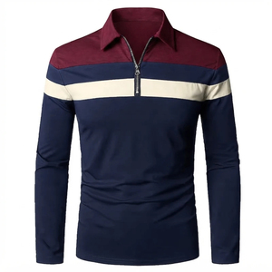 Camisa Polo de Manga Larga para Hombre, Logotipo Personalizado, Algodón Piqué Premium, Duradera, Cómoda, para Viajes, Vacaciones, Ropa Casual de Calle - Product Image 3
