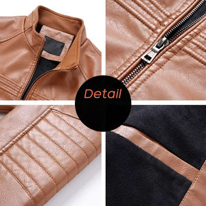 Nouvelle Arrivée 2026 – Blouson Unisexe en Cuir Véritable Marron pour Homme, Col Montant, Haute Qualité, Hiver, Vente en Gros, OEM - Product Image 5