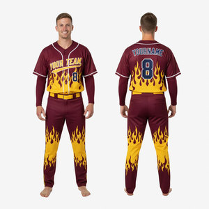<b>Top</b> Quality Sublimation Baseball Uniforms For Youth Breathable 100% Polyester Lightweight Sublimation Baseball Uniform - Product Image 4
