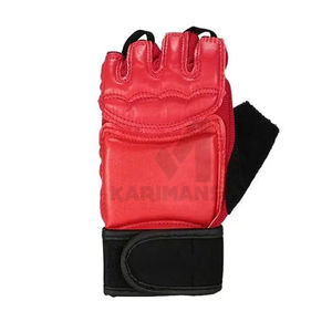 Guantes de MMA con Dedos Descubiertos, Guantes de Cuero con Protección de Palma de Alto Agarre para Gimnasio, Fitness y Sparring - Product Image 2