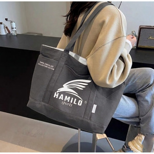 Sac fourre-tout en toile personnalisé tendance avec logo numérique/soyeux/par transfert thermique/broderie – Cadeau d'entreprise promotionnel, taille personnalisable - Product Image 5