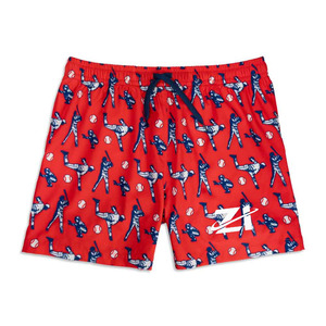 Shorts de sport en polyester pour hommes, taille élastique, coupe ample, longueur genou, couleur unie, pour l'été - Product Image 5