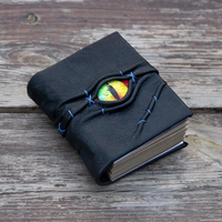 Mini journal en cuir œil de dragon, carnet de notes gothique de poche, livre de sorts fantastique à couverture rigide, journal inspiré de Hocus Pocus avec œil de monstre
