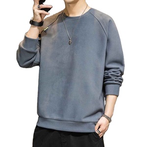 Heavyweight Quick Dry 100% Cotton Material Custom Front Logo Digital Printing O-Neck Formal Winter Sweatshirt for Men - Product Image 3