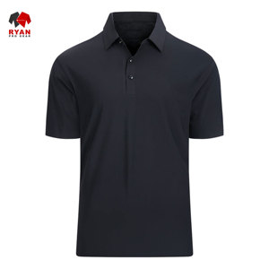 เสื้อโปโลแบบสวมหัวสำหรับผู้ชาย ดีไซน์พิเศษจาก Ryan Pro Gear พร้อมโลโก้สั่งทำ สีพื้น - Product Image 1