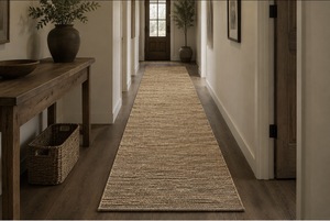 MASTER ARTS MAJ66 Tapis de couloir modernes en jute tressé, faits à la main, en fibres naturelles, adaptés aux animaux domestiques, couleur unie, pour couloir, cuisine, salon - Product Image 2