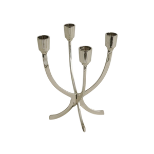 Nuevo candelabro para decoración del hogar, acabado plateado brillante, portavelas de aluminio fundido, hecho a mano, personalizado, venta al por mayor. - Product Image 4