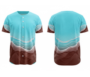 Servicio de Impresión por Sublimación de Camisetas de Béisbol para Equipos Profesionales con Logotipo y Números Personalizados |   Base de Poliéster Transpirable - Product Image 5