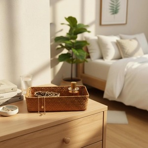 Rustic Bohemian Decor Seagrass <b>Basket</b> Handmade <b>Storage</b> <b>Basket</b> Wholesale eco-friendly Made in Vietnam - Product Image 4