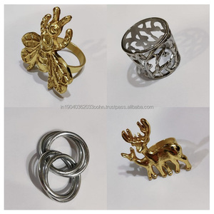 Aros para servilletas de lujo, servilleteros para decoración de mesa en bodas y fiestas en acabados personalizados para decoración del hogar - Product Image 3