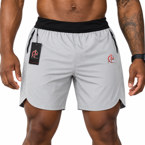 Pantalones Cortos Deportivos de Malla Azul Claro para Hombre, Cintura Elástica, Transpirables, Estilo Deportivo, Corte Medio, Precio Económico y Servicio OEM ODM - Product Image 1